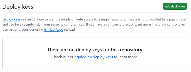 Öffentlichen Schlüssel einem GitHub-Projekt hinzufügen